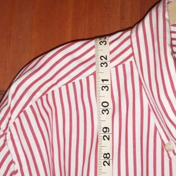 Brooks Brothers men's size L cotton button up shirt w front pocket logo - Picture 4 of 9